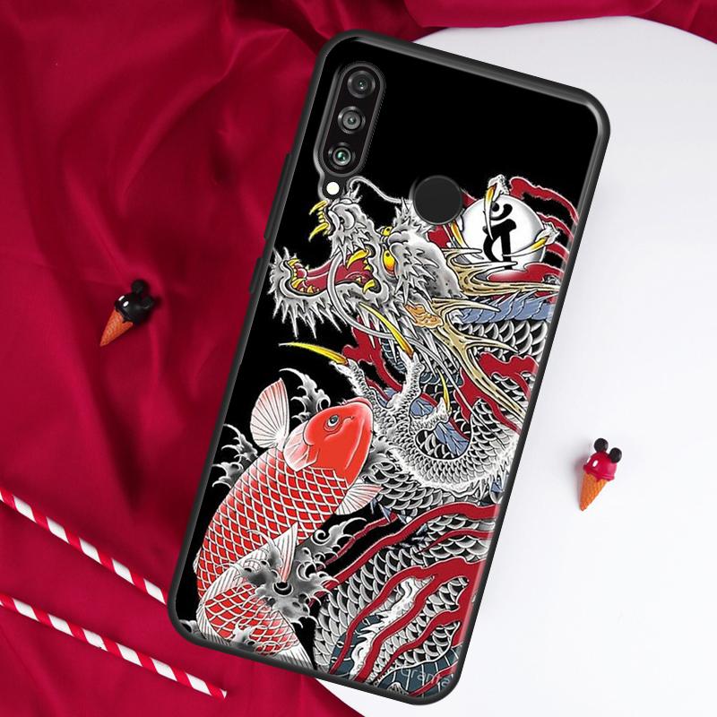 Стиль Японского Дракона Для Huawei Nova Y61 Y70 Y90 Y60 Y72 Y91 12s 12i 11i 7i 8i 9 10 SE P60 Pro P30 P40 Lite Чехол
