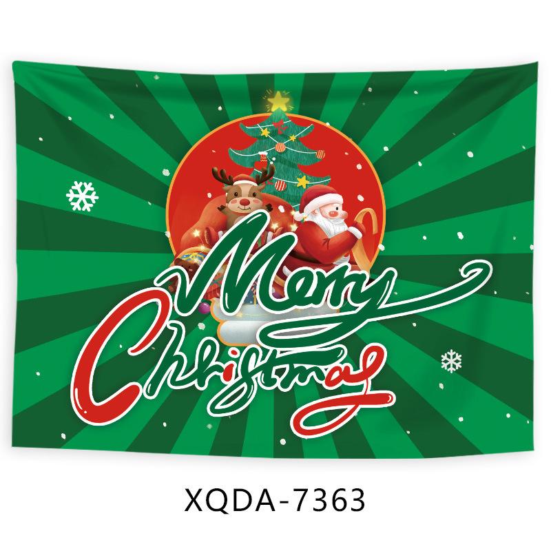 Рождественская Елка Гобелен Санта Клаус Висит Ткани Фон Ткани Рождественская Елка