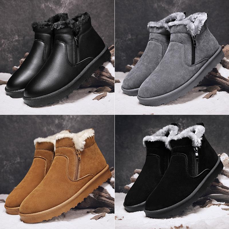 Зимние сноубутсы хлопковая обувь бархатные термоботинки хлопковая мужская обувь трендовая обувь высокие уличные нескользящие мужские и женские дутики