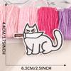 Вышитая этикетка с изображением мультяшного животного, кота, этикетка с изображением значка, аксессуаров для одежды, нашивка для глажки, вышивка, наклейка на ткань