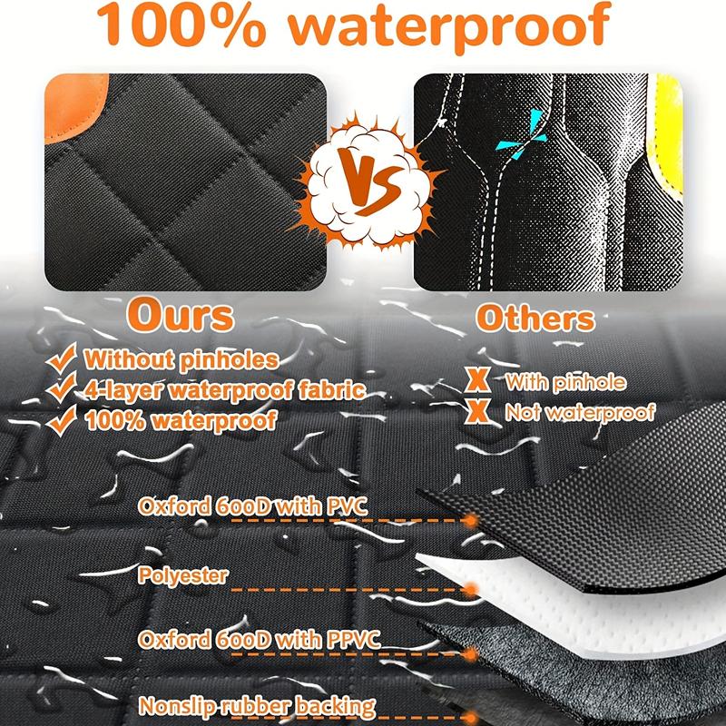 Dog Car Seat Cover for Pets Seat Cover Hammock 600D Heavy Duty Scratch Proof Nonslip Durable Soft Back Seat Covers for Cars