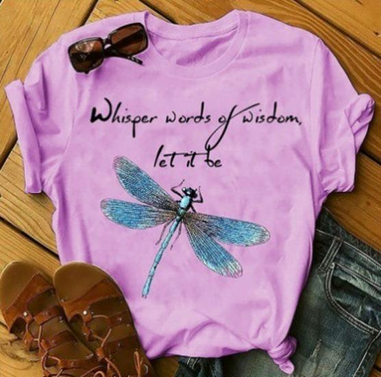 2024 Dragonfly Print Short-Sleeved T-Shirt