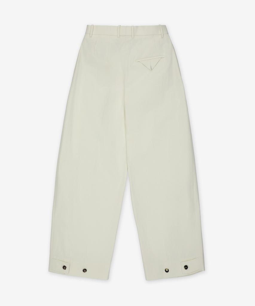 BOTTEGA VENETA Light Cotton Twill Tapered Pants - White / 799335V4Cs03043