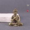 Brass Shakyamuni Buddha Wisdom Fist Handheld Ornament for Home or Office Decor