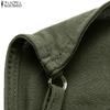 ZANZEA Women Casual Loose Twin Side Pockets Tank Jumpsuit Overalls Bib Pants
