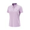 Fitness Series Simple Solid Color Loose Fit Short Sleeve Polo Shirt Women Tops Twilight-Purple APLV016-3