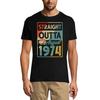 Мужская футболка Straight Outta August 1974 — винтажная футболка в подарок на 47-летие