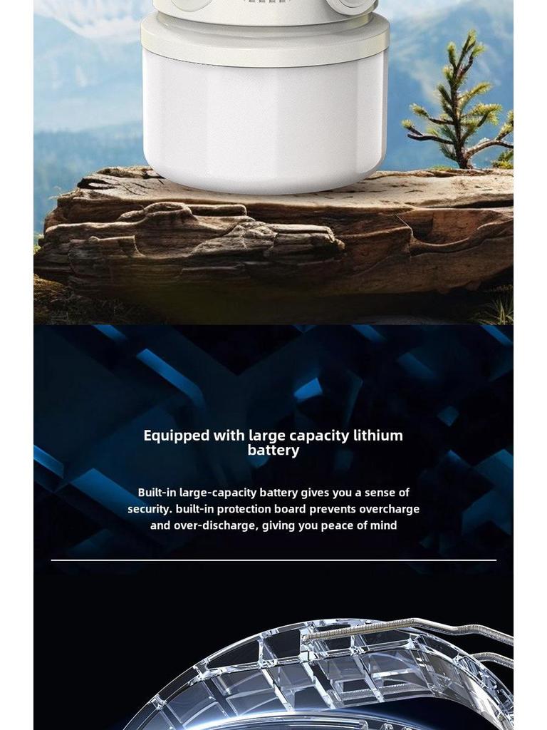 Portable Solar Camping Lamp with Long Battery Life and Bright Light