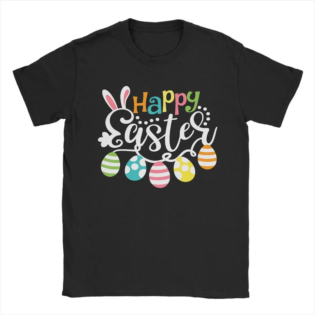 Funny Dancing Rabbit Happy Easter TShirt Unisex Casual Crew Neck Short Sleeve Tee Women And Unisex Tshirts