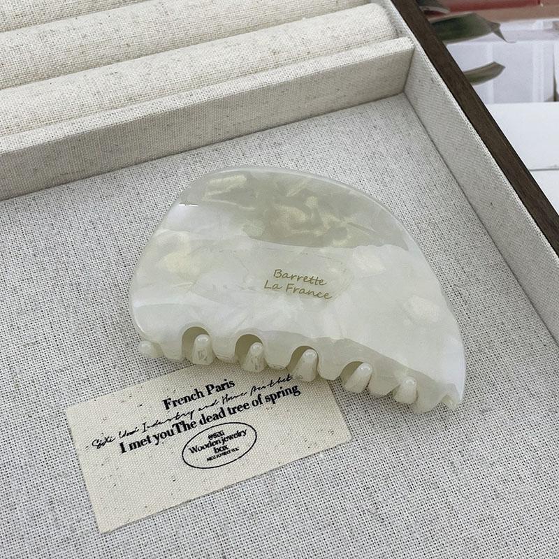 Французская винтажная заколка для волос в виде полукруглой дуги 7,7 см, простая, нежная, ацетатная заколка-акула, аксессуары для волос для женщин, девушек