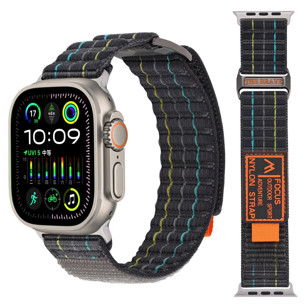 Спортивный ремешок Trail Loop для Apple Watch Ultra 2 49мм 44мм 45мм 46мм 42мм 40мм 41мм Нейлоновый спортивный браслет iWatch series 10 9 7 8 se Ремешки