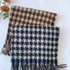Scarf Female Winter 2024 New Thickened Warm Plaid Shawl Korean Version of Hitchhiking Tassel Neck Unisex