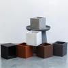 Large Square Magnesium Clay Outdoor Planter