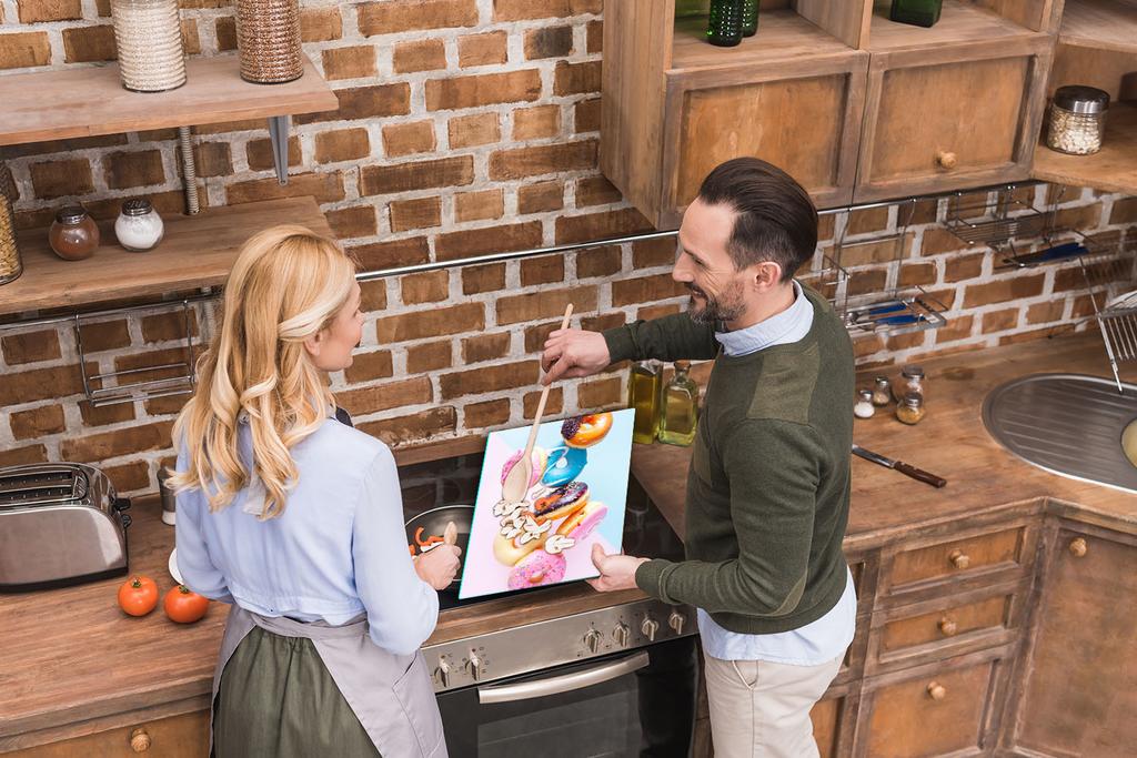 Szklana Płyta Deska Do Krojenia 52X40 Pączki