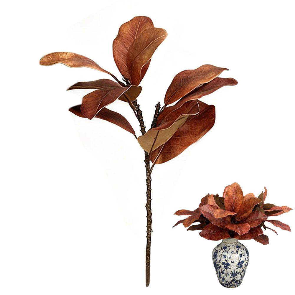 Искусственный лист магнолии зеленое растение цветочный пластиковый симуляция ветка магнолии поддельные растения листья украшение торгового центра