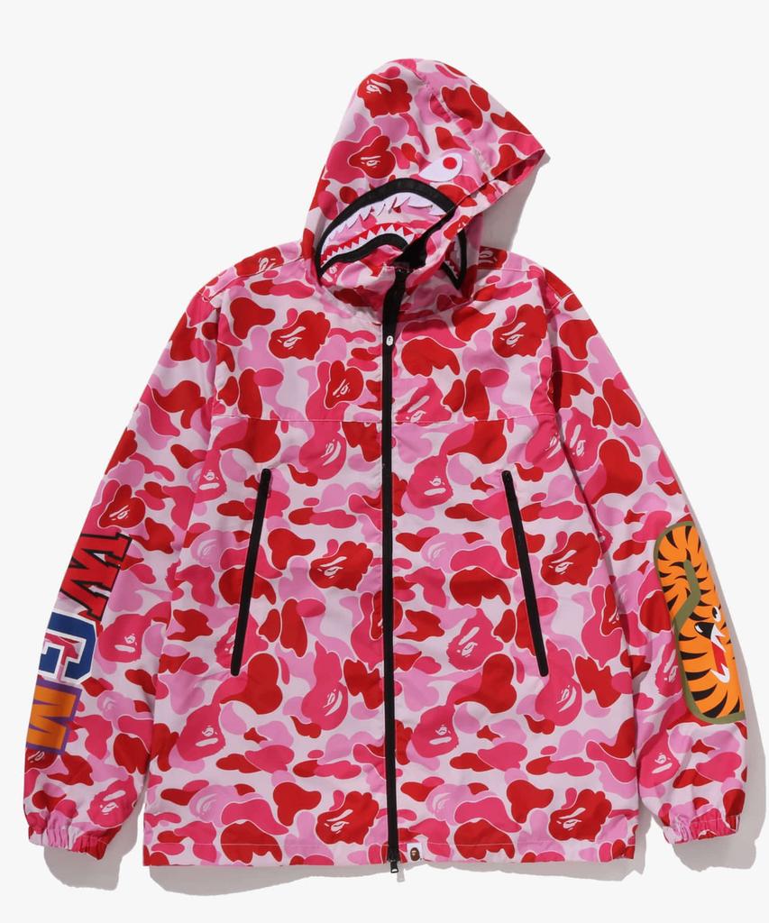 Bape Abc Camo Shark Hooded Jacket (M) Pink