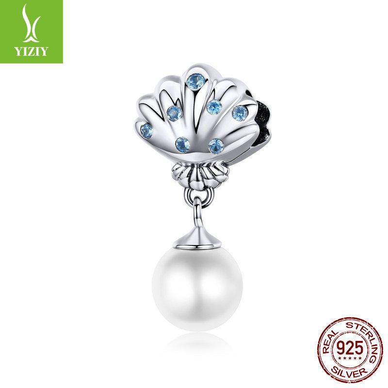 Океанский Шарм S925 Стерлинговое Серебро Бусины Мода DIY Ювелирные Изделия Серебряные Аксессуары