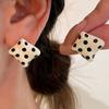 Irregular Polka Dot Earrings Sweet Square Earrings Korean Style Stud Earrings  For Women Gifts