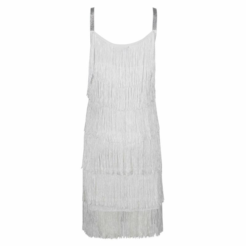 Women's 1920s Vintage Headband Dress Flapper Cocktail Great Gatsby Party Tassel Fringe