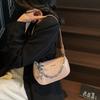 Niche Chain Texture Pop Underarm Baguette Bag Women's Bag 2025 New Spring High-end One-shoulder Crossbody Bag