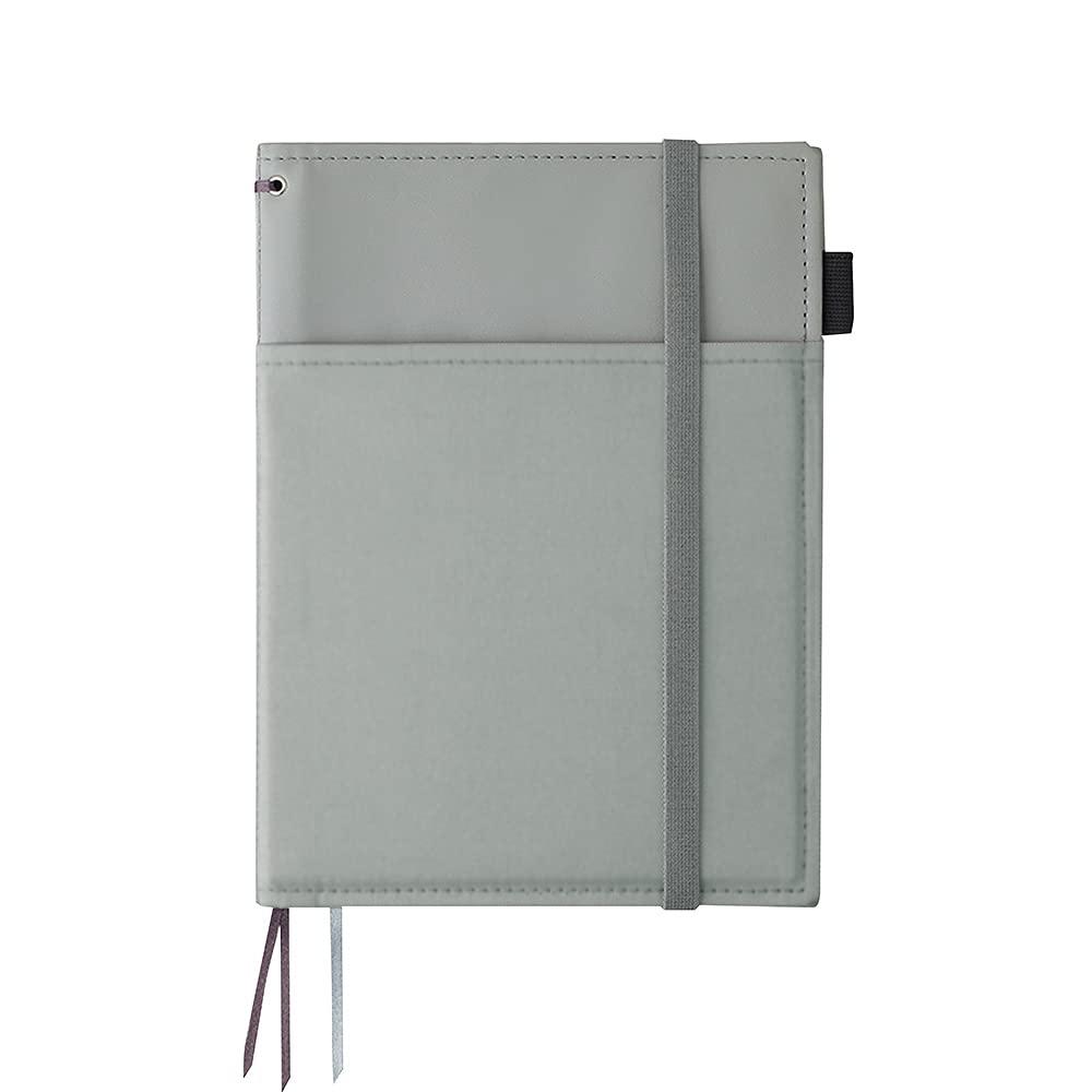 KOKUYO Notebook Cover Systemic Ring Note Compatible A5 Leather Style Gray 50 Sheets No-V685B-M