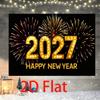 1 шт. 2027 С Новым Годом Светящиеся Золотые Цифры Декорация Фон Декорации для Фотостудии Стенда Вечеринки