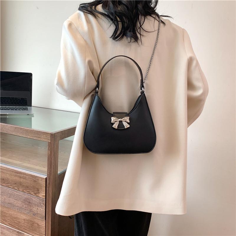 Chic Minimalist Women's Pu Handbag Elegant Spring Edition Ins Style Shoulder Bag