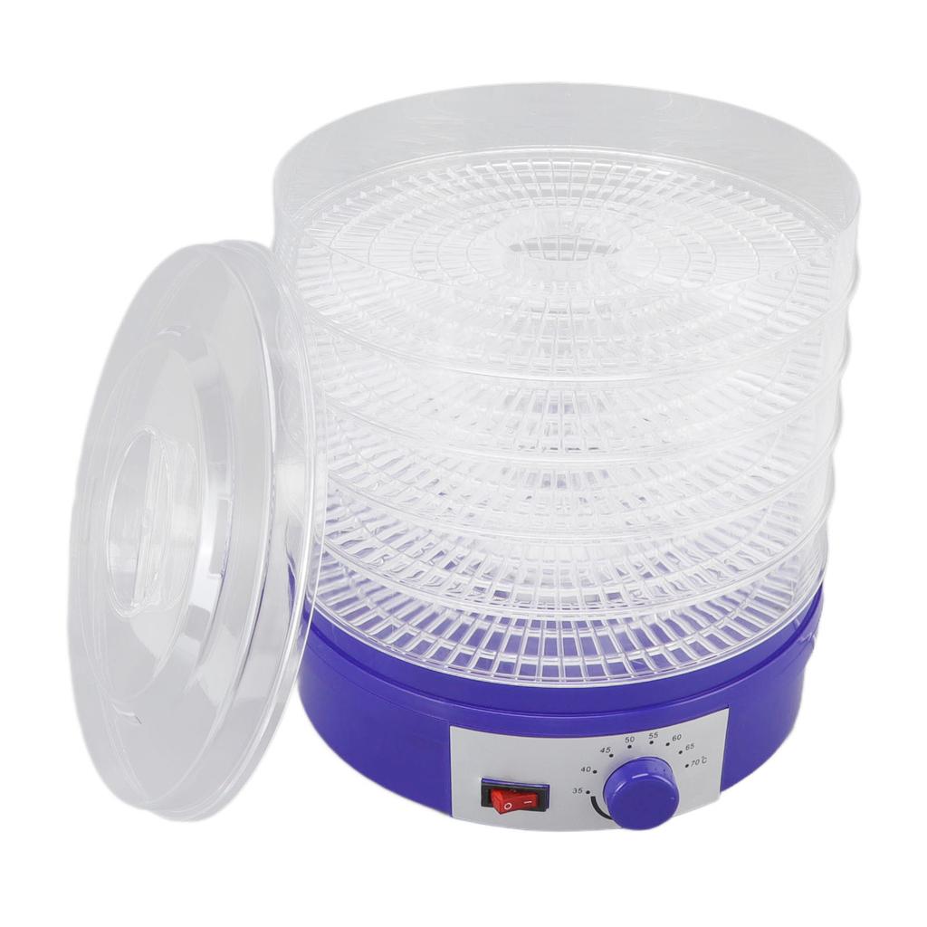 Машина для сушки пищевых продуктов, синяя, ABS, 5 слоев, сенсорное управление, прозрачная оболочка, сушилка для фруктов, для домашнего мяса