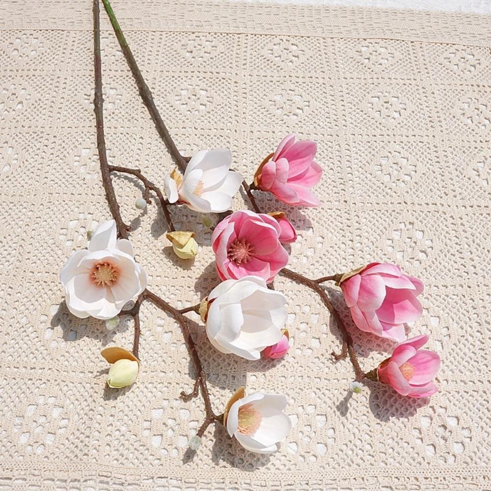 78cm Artificial Magnolia Branches Real Touch Artificial Orchid Flowers  Wedding Party Decor
