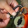 6 Pcs of D-shaped Spring Hook Carabiners with Screw gates.Aluminum Alloy buckles.Suitable for Outdoor activities.Keychain Hooks.