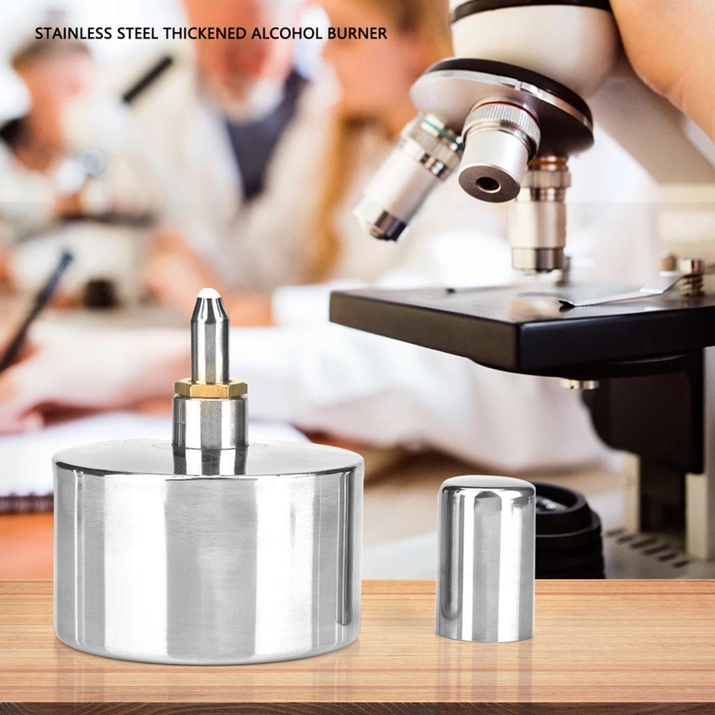 400ml Stainless Steel Thickened Alcohol Burner with Screw and Wick Chemistry Dental Lad Lamp