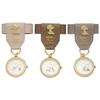 Pocket Watch Strap Watch Analog Leather Belt PEANUTS 75th Anniversary Emblem Watch S Beige [Fieldwork] Women's PNT047-1