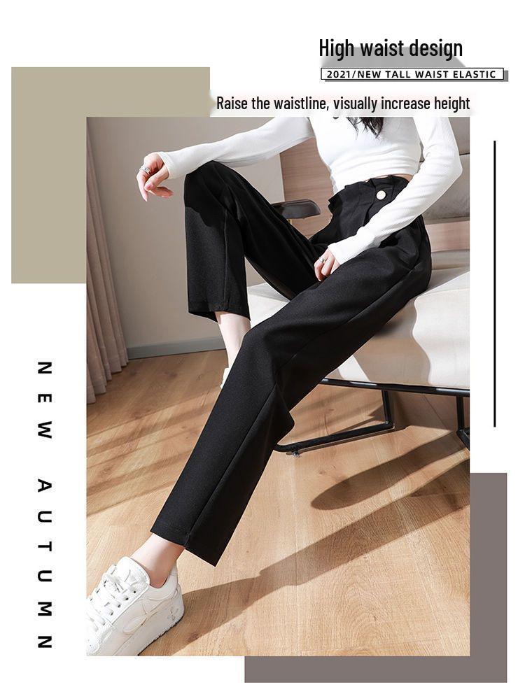 Women's High-Waisted Korean-Style Carrot Pants - Spring New Casual Harem Trousers