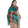 European and American Style Women's Fashion Tassel Pashmina Autumn Winter Thicken Warm Scarf  Plaid Shawl