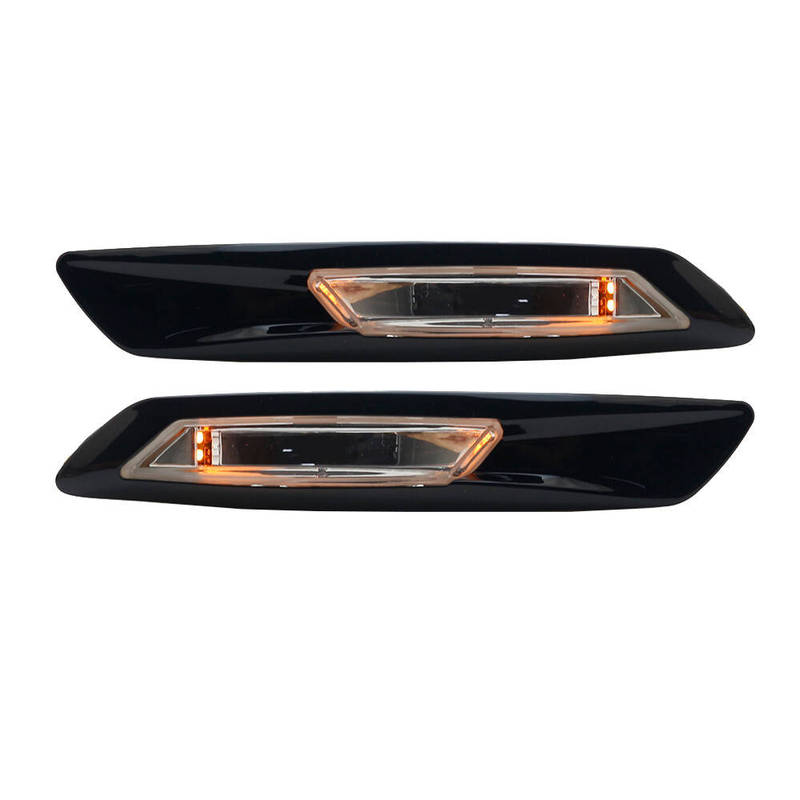 Car Front Side Indicator Light Fender Marker Turn Signal Lamp Black For BMW 5 Series F10 F11 2010-2013 63137154167 63137154168
