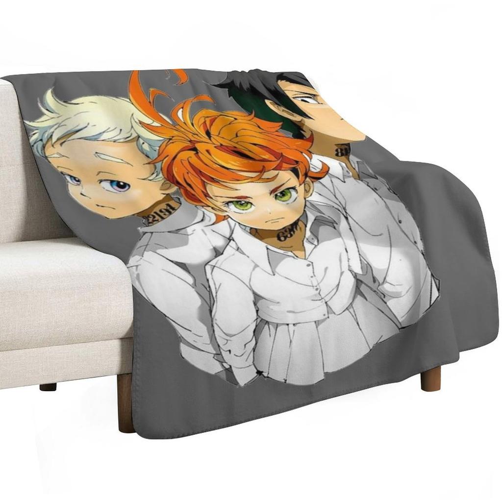 The Promised Neverland Throw Blanket Cozy Warm Blanket for Bed Room Decor