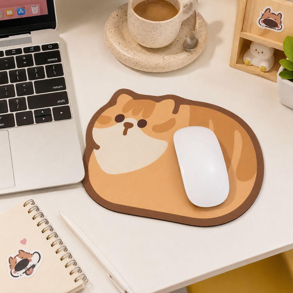 Thickened Wrist Rest Mousepad Cute Cat Computer Desk Mat Comfortable Cat Mouse Pad  Dormitory Use