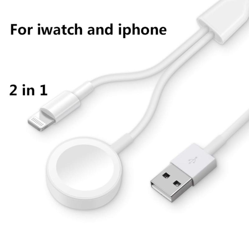 Беспроводное зарядное устройство 2 в 1 для Apple Watch Series 1 2 3 4 USB-магнитный зарядный кабель длиной 3,3 фута/1 метр