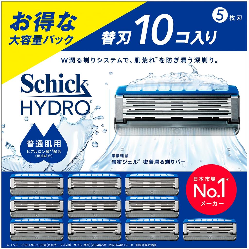 Schick Сменные лезвия Hydro Razor для бритья нормальной кожи (10 кусочков) - Мужской