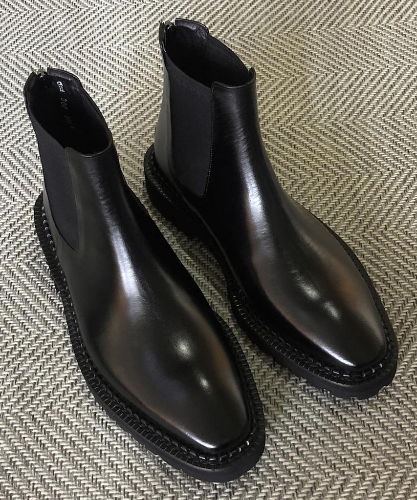Joenshoe Back Zipper Lil Walker Chelsea Boots Black