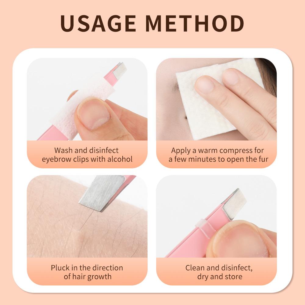 Factory Direct MAYFAIRY Customized Beauty Tool 4pcs Stainless Steel Multi-Purpose Slanted Tweezers Set Reusable Durable for