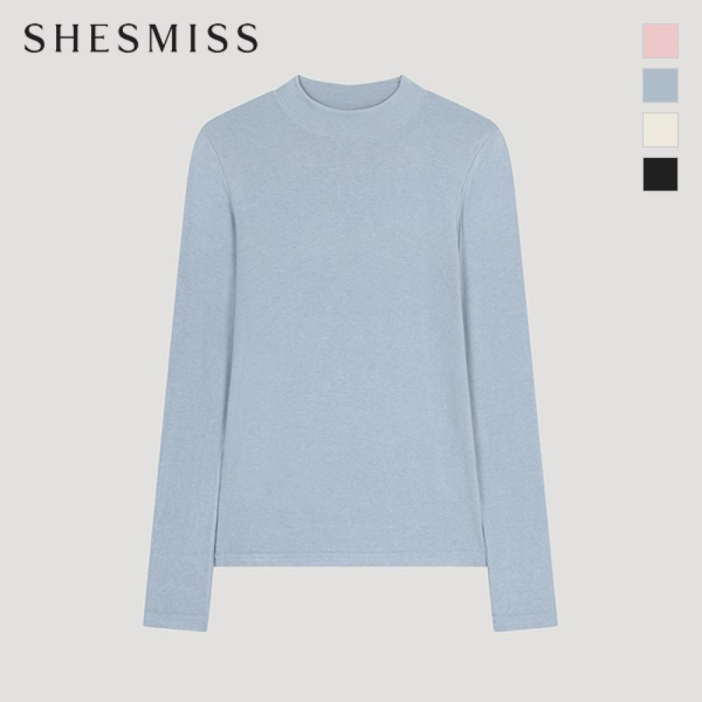 [She S miSS] Мягкая шерстяная футболка с воротником-стойкой SajTSo12510