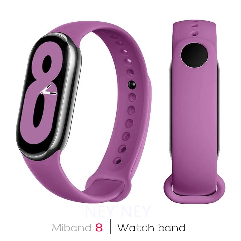 Спортивный ремешок для Xiaomi Mi band 8-9 NFC, сменный ремешок miband8, силиконовый браслет, умный браслет 8, водонепроницаемые ремешки для часов, аксессуары