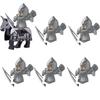 MOC Medieval Military Building Blocks Elven Warrior Orc Rohan Gondor Knight Character Set Animal Army Weapon Bow Crossbow Toy