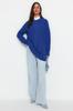 Women's Fashionable Stylish Hijab Sweater Stone Crew Neck Knitwear Sweater
