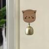 Деревянный дверной колокольчик в японском стиле, мультяшный самоклеящийся колокольчик ветра в форме кролика/кошки, подвесной колокольчик для лавки, подвесной декоративный