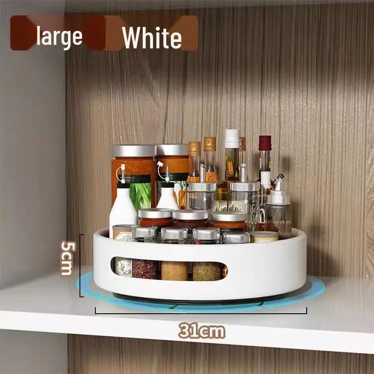 360° Rotating Spice Rack: Multifunctional Kitchen Condiment Storage Box