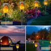 96 LED Solar Flame Lamp Outdoor Ground Mounted Lamp Waterproof Garden Patio Flickering Dancing Atmosphere Flame Lantern