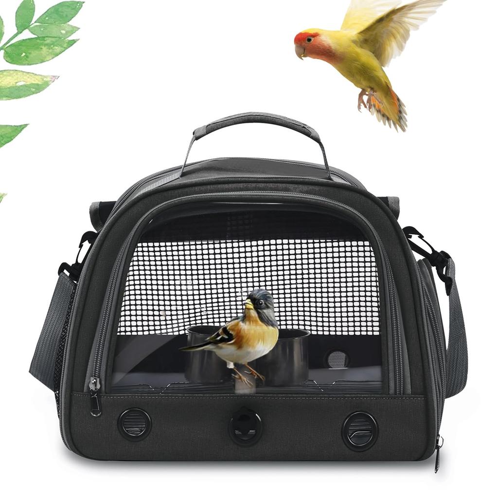 Hopeholic Bird Bag for Parakeets and Java with Perch and Perfect for and Hospital Visits [Improved Model] Carrier/Travel Cage, Handheld/Shoulder