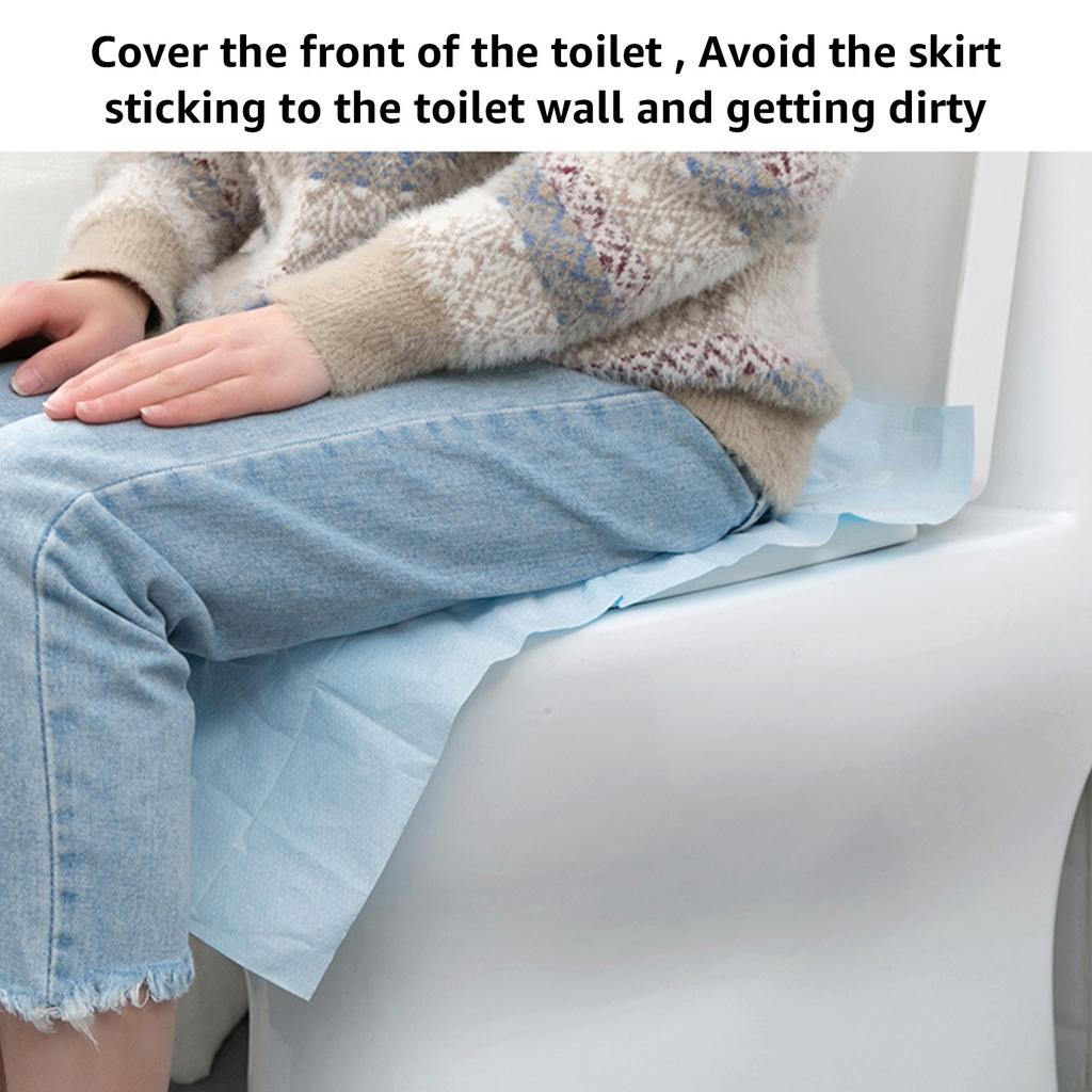 10Pcs Disposable Toilet Seat Cover Mat Portable Waterproof Safety Toilet Seat Pad for Travel Bathroom Accessiories40*60cm